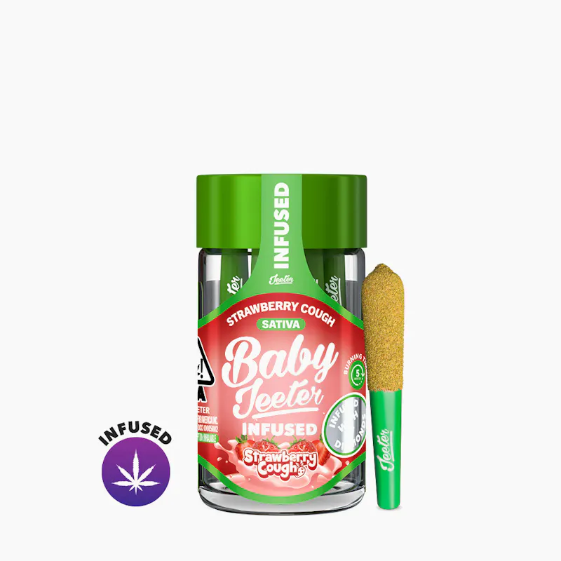 JEETER | Baby Jeeters Strawberry Cough – 5 Pack Infused Prerolls (0.5g each)